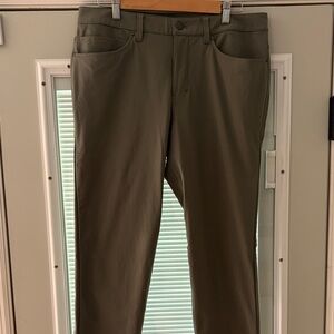 Lululemon ABC Slim Pants 33x34 Grey Sage